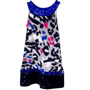 EUC JUSTICE Girls Sparkly Dress, size 6.